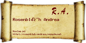 Rosenblüh Andrea névjegykártya